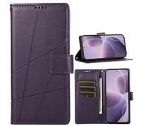 BAILI Wallet Case for Redmi Note 11 SE India, Card Slots, Stand, Line Patterns Cover Compatible with Redmi Note 11 SE India-Purple
