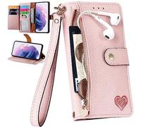 BAILI Zipper Pocket Case for REALME 9i, RFID Blocking Identity Theft Protection Wallet for REALME 9i-002