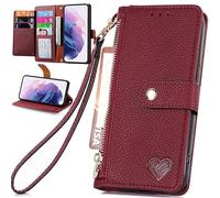 BAILI Zipper Pocket Case for TCL K70 5G, RFID Blocking Identity Theft Protection Wallet for TCL K70 5G-003