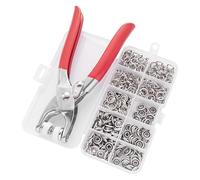 Bailinks 100-Piece Snap Fasteners & Eyelet Punch Kit with Metal Studs and Pliers - Comprehensive DIY Sewing and Craft Tools Set for Custom Clothing, Accessories, and Projects (Silver)