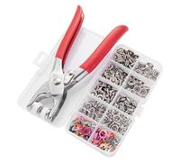 Bailinks 100-Piece Snap Fasteners & Eyelet Punch Kit with Metal Studs and Pliers - Comprehensive DIY Sewing and Craft Tools Set for Custom Clothing, Accessories, and Projects (Colorful)