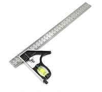Bailinks 12Inch/300mm combination square, engineers square Stainless Steel metal ruler, spirit level sets with Bubble Level for Carpenter, Engineer, Woodworking
