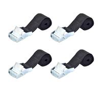 Bailinks 2-Pack Heavy Duty Tie Down Straps,Adjustable Lashing Straps with Buckle, Durable Black Tension Belts for Securing Cargo, Motorcycle, Trucks, Trailers, Luggage (25MMX0.5M)