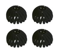 Bailinks 4 Pcs Hair Bun Tool Set - Expandable Geometric Hair Loops and Ponytail Holder Clips, Nest Shaped Hair Accessories for Women and Girls, Perfect for Quick Styling and Secure Hold (Black)