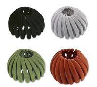 Bailinks 4 Pcs Hair Bun Tool Set - Expandable Geometric Hair Loops and Ponytail Holder Clips, Nest Shaped Hair Accessories for Women and Girls, Perfect for Quick Styling and Secure Hold (ColorsBGGR)