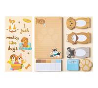 Bailinks 440pcs Sticky Notes Set - Fun Designs with Adorable Puppy, Classroom, Medical, and Cow Patterns for Educators and Kids Self-Adhesive Memo Pads for Teacher,Doctor and Student Gifts (Dog)