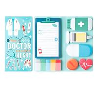 Bailinks 440pcs Sticky Notes Set - Fun Designs with Adorable Puppy, Classroom, Medical, and Cow Patterns for Educators and Kids Self-Adhesive Memo Pads for Teacher,Doctor and Student Gifts (Medical)