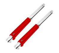 Bailinks Adjustable Jar Opener, 2-Pack Bottle Can Openers with Non-Slip Handle, Versatile Manual Lid Openers, Suitable for Weak Hands (Red)