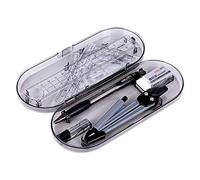 Bailinks Compass and Protractor Set,8 Pcs Math Geometry Kit Set School Learning Tool Including Ruler, Protractor, Compass, Pencil Lead, Mechanical Pencil, Eraser for Student Maths and Engineering