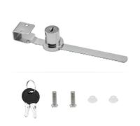 Bailinks Homeguard Sliding Door Showcase Lock, No-Drill Glass Cabinet Lock with Key for Terrariums and Displays - Secure Ratchet Mechanism (1)