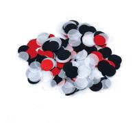 Bailinks Mixed Colorful Confetti 50g,5000 Pcs, Heart & Round Sequins for Confetti Balloons, Wedding, Birthday Party Decor, Biodegradable Papers, Table Decorations Filling (Black Red White)