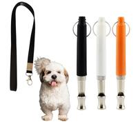 Bailinks Professional Ultrasonic Dog Whistle Set-Adjustable Frequency for Effective Training and Recall - Silent Anti-Bark Whistles with Lanyards for Pets (Black & White & Orange)