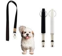 Bailinks Professional Ultrasonic Dog Whistle Set-Adjustable Frequency for Effective Training and Recall - Silent Anti-Bark Whistles with Lanyards for Pets (Black & White)