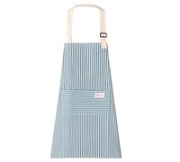 Bailinks Unisex Stripe Apron with Adjustable Straps and two Pockets, Premium Cotton Apron for Cooking, BBQ, Baking, Gardening, and Home Cleaning, Ideal for Chefs and Home Enthusiasts (Blue)