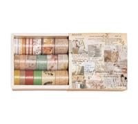 Bailinks Vintage Washi Tape Set for Scrapbooking,20 Rolls Decorative Masking Tape Multi-pattern Scrapbook Tape Stickers for DIY Crafts Bullet Journals Planners,Gift Wrapping Decoration