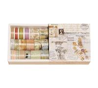 Bailinks Vintage Washi Tape Set for Scrapbooking,20 Rolls Decorative Masking Tape Multi-pattern Scrapbook Tape Stickers for DIY Crafts Bullet Journals Planners,Gift Wrapping Decoration