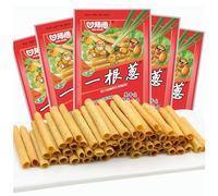BaiLiSnacky Chinese nostalgic snacks childhood nostalgia taste crisp and delicious full of aroma green onion flavor rich flavor suitable for office food casual snacks (60 packs)
