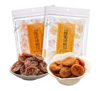 BaiLiSnacky Honey Tangerine Peel Plum Cake 75g - Naturally Chewy Chinese Candied Fruit Snack, Vegan Sweet and Sour Dessert for Adults and Children - Gluten Free