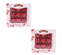 Bailleys Strawberries & Cream Heart Shaped Chocolates 90g - A Scrummy Box Of Bailleys Cream Liqueurs, Encased In Heart-Shaped Milk Chocolate And Infused With The Fruity - Pack of 2