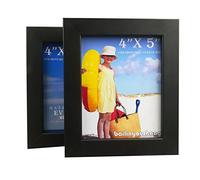 bailnyosa 4x5 Picture Frame Black - 5x4 Wooden Photo Frame - Made of Real Wood With plexiglass Photo Protection - Ready For Wall Hanging And Table Standing Display（Set of 2）…