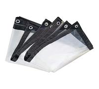 BAILR Tarpaulin Dustproof Heavy Duty 4x4m, Tarp Clear Waterproof, with Grommets, Transparent Anti-freezing Tarps, for Roof, Camping, Outdoor, Patio, Rain or Sun