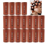 BAILYELA Extra Large 18 Pcs Perm Rods, Jumbo Size 3.25in/8.25cm Hair Rollers for Natural & Long Hair, Cold Wave Rods for Curling & Perming, Home Hairdressing Tools, Brown