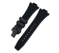 BAIMAJIZ Convex Watch Strap 12mm Compatible with Tissot 1853 PRX Series Compatible with T137407 T137 Band Black White Orange Blue Sports Watch Strap (Black Black)