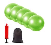 BAIMAN Mini Pilates Exercise Yoga Ball, 6 Inch Small Inflatable Exercise Yoga Ball,Core Training and Physical Therapy Equipment with Pump(5 PCS Green)