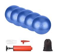 BAIMAN Mini Pilates Exercise Yoga Ball, 9 Inch Small Inflatable Exercise Yoga Ball,Core Training and Physical Therapy Equipment, with Pump (Blue-5PCS, 9 inch)