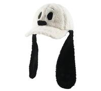 BAIMORE Women's Cute Cartoon Puppy with Long Ears Adjustable Lamb Wool Baseball Cap, White, One Size