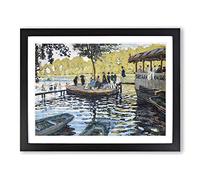 Bain A La Grenouillere By Claude Monet Classic Painting Framed Print | A2 Black Framed Wall Art | Ready to Hang | Classic Historical Picture | Living Room Bedroom Lounge Office