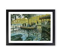 Bain A La Grenouillere by Claude Monet Framed Print | A2 Black Framed Wall Art | Ready to Hang | Modern Historical Picture | Living Room Bedroom Lounge Office