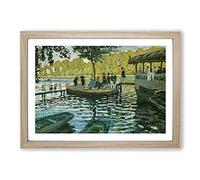 Bain A La Grenouillere by Claude Monet Framed Print | A2 Oak Framed Wall Art | Ready to Hang | Modern Historical Picture | Living Room Bedroom Lounge Office