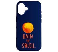 Bain De Soleil Orange Water Colour Sun Retro Sunscreen Case for iPhone 16