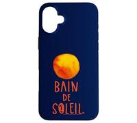 Bain De Soleil Orange Water Colour Sun Retro Sunscreen Case for iPhone 16 Plus