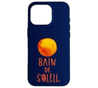 Bain De Soleil Orange Water Colour Sun Retro Sunscreen Case for iPhone 16 Pro