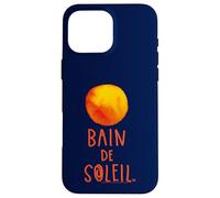 Bain De Soleil Orange Water Colour Sun Retro Sunscreen Case for iPhone 16 Pro Max