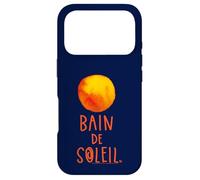 Bain De Soleil Orange Water Colour Sun Retro Sunscreen Case for iPhone 17 Pro