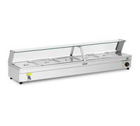 Bain Marie 5 x GN 1/2 Drain Tap - Commercial Bain Maries by Royal Catering Silver