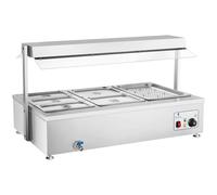Bain-marie 6 GN With Meat Attachment and Drain tap - Commercial Bain Maries by Royal Catering Silver