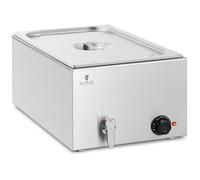 Bain-marie 600 W 1 GN 1/1 Drain tap - Industrial Bain Maries by Royal Catering Silver
