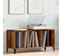 baina 100cm wooden filing cabinet with 6 shelves and metal legs - brown