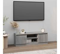 baina 102cm wooden tv stand with 2 doors - grey sonoma