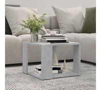 baina 40cm square wooden coffee table - concrete grey