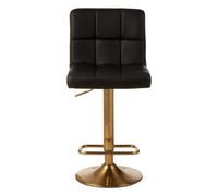 Baina Black Faux Leather Bar Stool