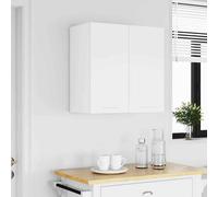 baina wall hung wooden storage cabinet with 2 doors - white