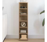 baina wooden bookcase with 6 shelves - artisan oak
