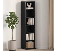 baina wooden bookcase with 6 shelves - black oak