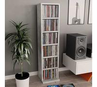 baina wooden bookcase with 6 shelves - concrete grey