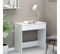 baina wooden laptop desk with 2 drawers - white